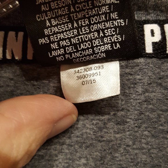 PINK Victoria’s Secret Jacket ULTIMATE 1/4 Zip Thumb Holes Size Small - Picture 10 of 12